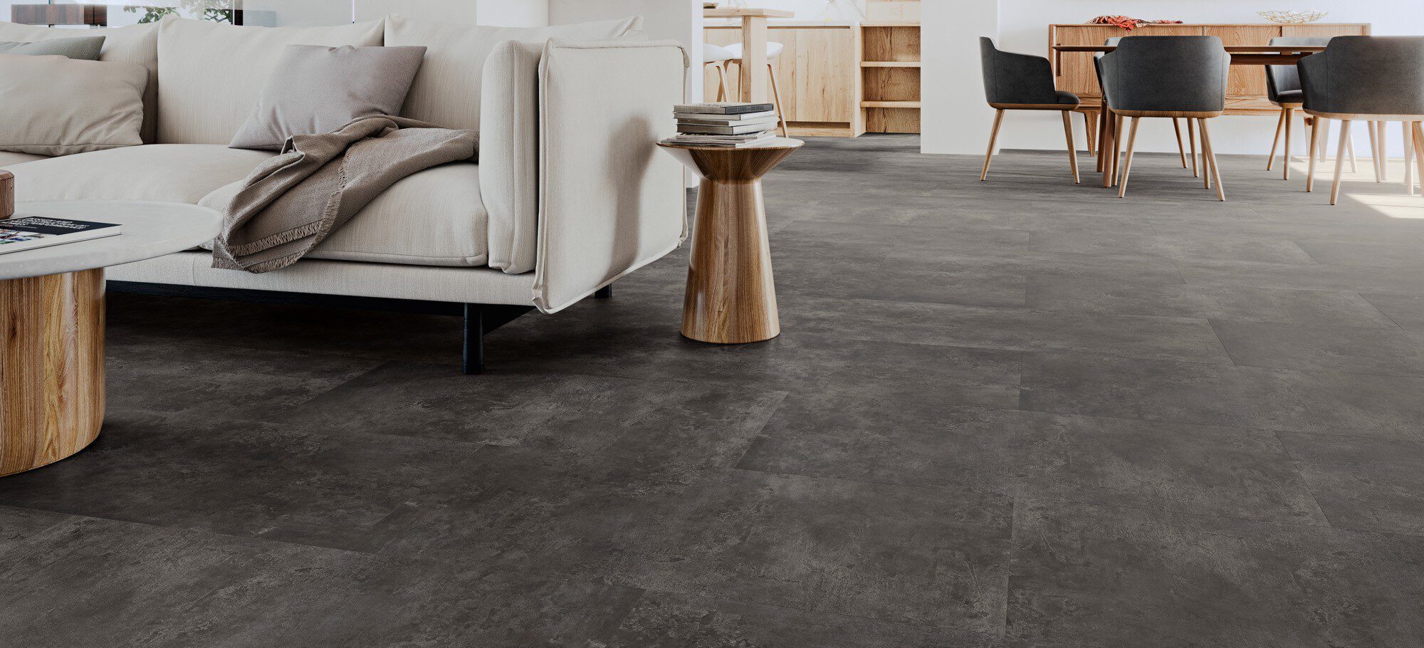 SPC Klickvinyl – robuster Designboden in Holz- und Steinoptik